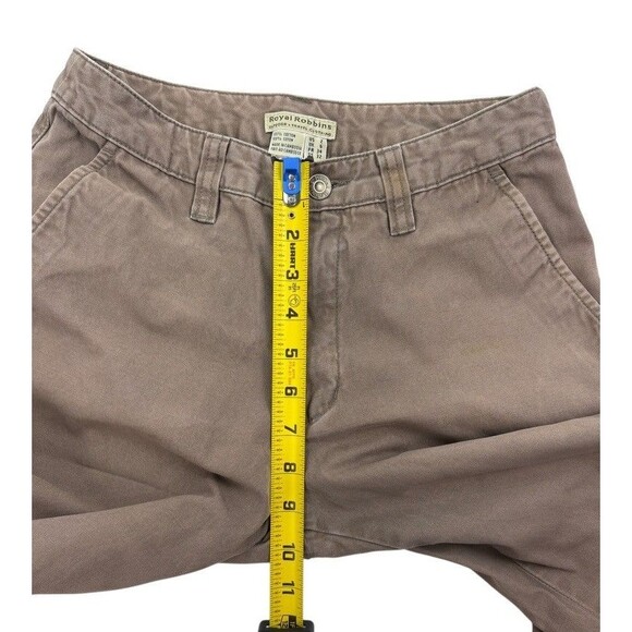 VTG Y2K Royal Robbins Pants 100% Cotton Gorpcore Outdoor Hiking Mushroom Brown 2 - Picture 13 of 16